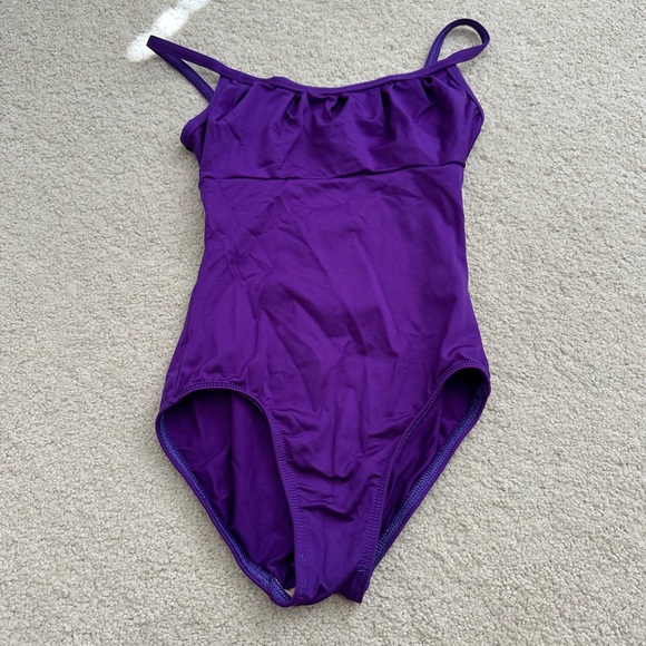 Motionwear Pleated Bust Purple Leotard - Picture 1 of 4